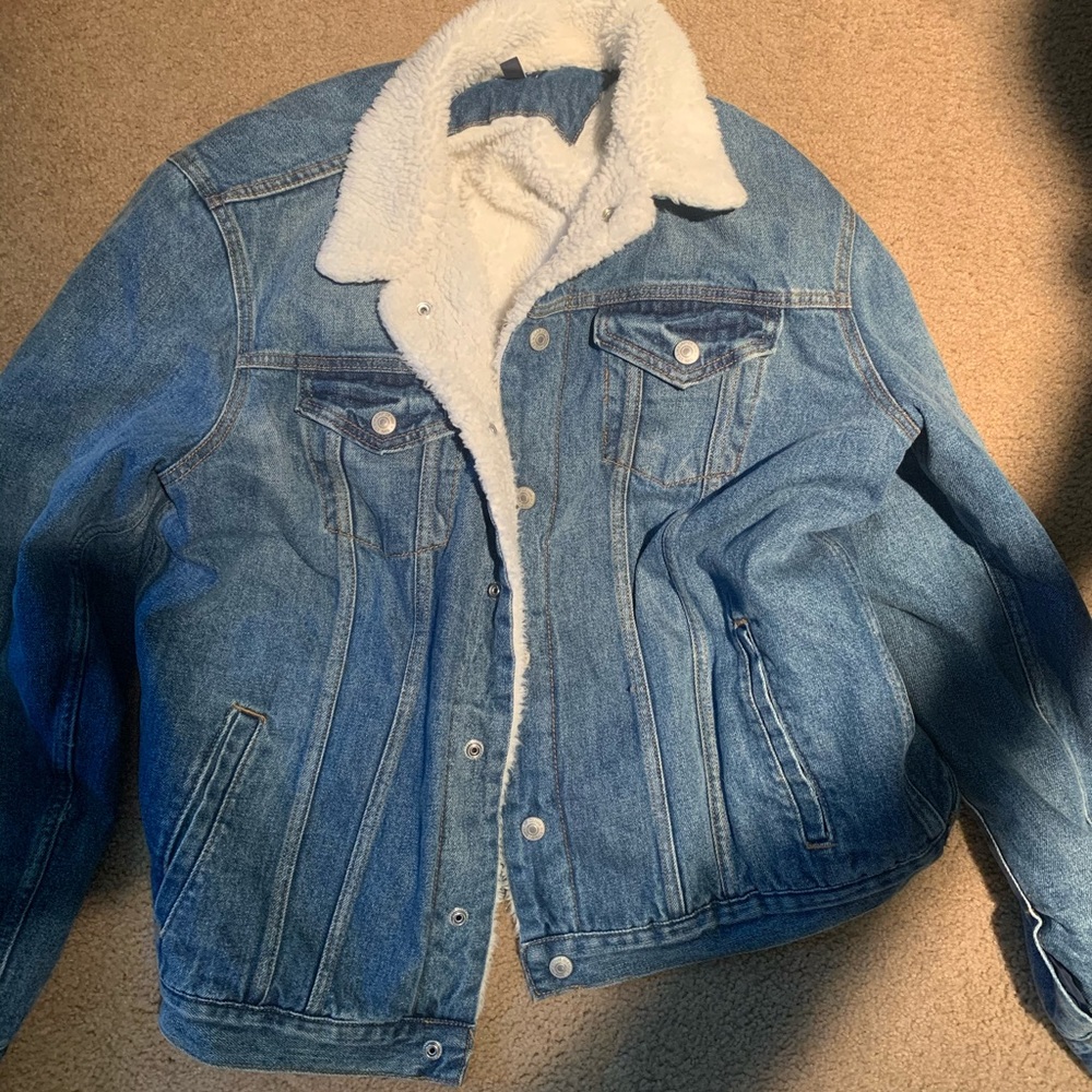 Sherpa denim jean jacket